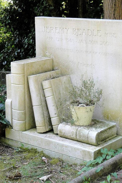 Book gravestone